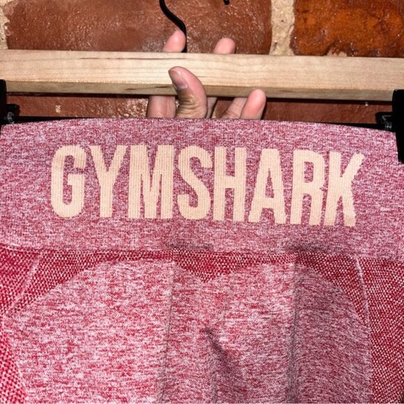 Gymshark Flex High Waisted Leggings Burgundy Marl Size Medium B1A2Q - Picture 7 of 7